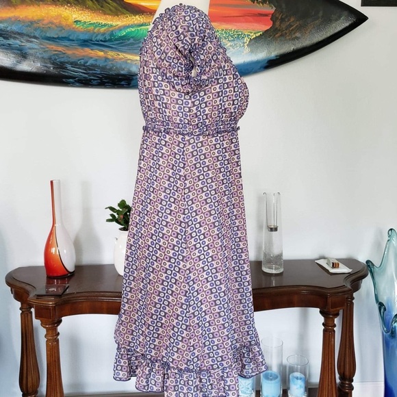 Max studio women's stretch peasant dress - Picture 2 of 8